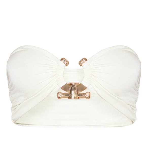 PLT Hammered Trim Bikini Set in Cream 4 - Picture 7 of 8